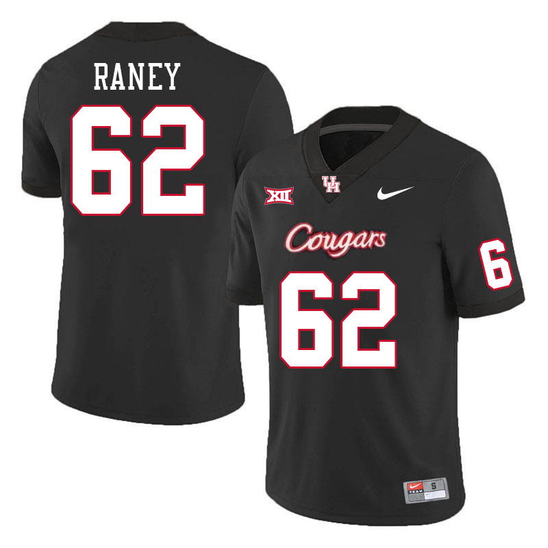 Men #62 Jack Raney Houston Cougars College Football Jerseys Stitched-Black